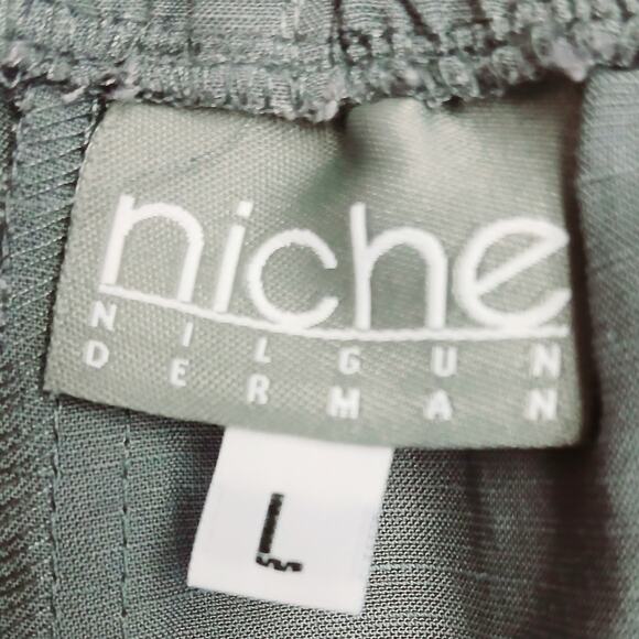 Niche Nilgun Derman SZ L Linen Blend Pull On Trousers Lagenlook - Picture 5 of 8